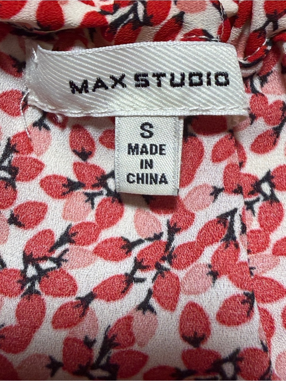 Max Studio Ditsy Floral RedWrap Midi Skirt Romantic Boho Size S - Picture 9 of 11